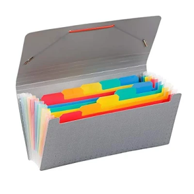 Imagen de Viquel Rainbow Touch Clasificador de acordeón (10 compartimentos, 26 x 13 cm), color gris