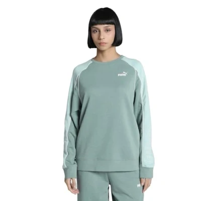 Imagen de Puma Relaxed FIT Crewneck Sudadera, Mujer, Talla: Small, Green moon