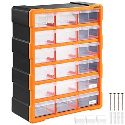 Imagen de Monzana Organizador de herramientas 18 cajones para taller almacenamiento compartimentos extensibles