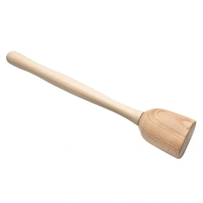 Imagen de Chinchilla® Machacador de patatas sostenible madera haya Marrón, ecológico y duradero para machacar verduras sin esfuerzo Ergonómico mayor comodidad eficacia