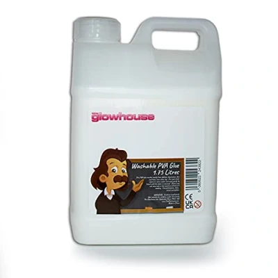 Imagen de El Glowhouse Premium 1.75L Pegamento PVA Lavable 1.75 Litros Eco Craft Adhesivo Escuela Slime Glue
