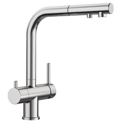Imagen de BLANCO FONTAS S II 525200 Grifería de cocina con rociador extraíble y función filtro, antracita