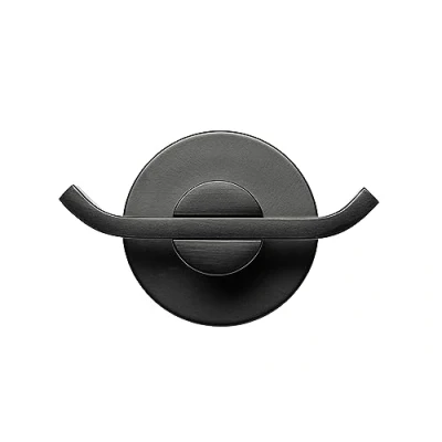Imagen de Croydex Metra Flexi Fix Gancho doble para bata, color negro mate