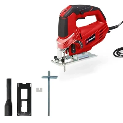 Imagen de Einhell Sierra de calar TC JS 85 (620 W, máx. mm, corte en ángulo 45, regulación la carrera, carrera pendular 4 etapas, adaptador aspiración, tope paralelo, sin maletín)