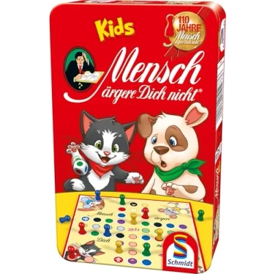 Imagen de Schmidt Spiele El Hombre no te Molesta a los niños, llévame con Juego en la Lata de Metal, Multicolor (SSP51273)