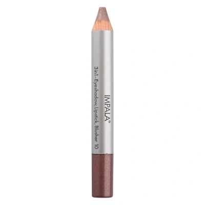 Imagen de Impala Lápiz Jumbo 3 en 1 Color 10 Marrón con Brillantina Sombra de Ojos, Labial y Colorete Textura Suave Larga Duración Colores Intensos
