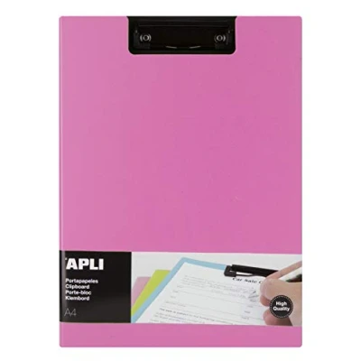 Imagen de APLI 17208 Clipboard con solapa premium rosa A4