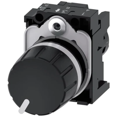 Imagen de Siemens sirius Potenciometro compacto redondo plastico negro 10k ohm