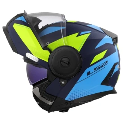 Imagen de LS2, Casco Moto Modular SCOPE II DURIA Blue H V Yellow, M