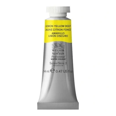 Imagen de Winsor &amp; Newton Acuarela Profesional Pintura de Acuarela, Alta Luminosidad, Resistente a la Luz, Calidad Archivo, Tubo 14 ML, Color Amarillo Limon Oscuro