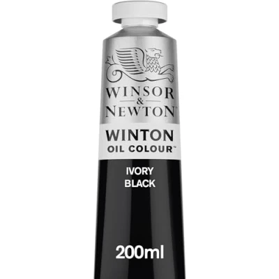 Imagen de Winsor &amp; Newton Winton Tubo De Pintura al Óleo, 200 ML, Negro (Negro Marfil)