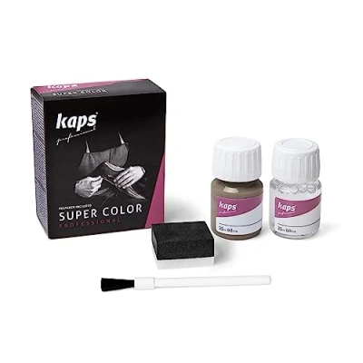 Imagen de Tinte con Imprimación para Zapatos Y Bolsos Textiles de Cuero Natural Sintético, Kaps Super Color And Preparer, 70 Colores (141 nutria)