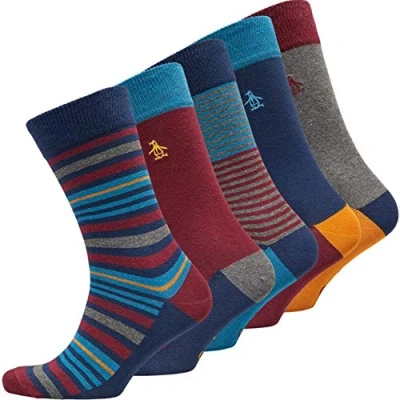 Imagen de Original Penguin Paquete de 5 calcetines para hombre, multicolor, Taille unique