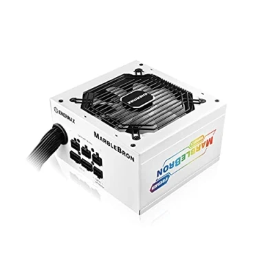 Imagen de enermax, MARBLEBRON ATX ARGB Gaming PC Fuente de alimentación 850W 80Plus Bronce (Semi Moduular) Cable Cinta, EMB850EWT W RGB, Blanco