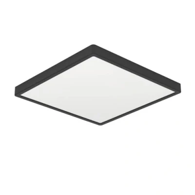 Imagen de Eglo Fueva 6 Lámpara de techo LED cuadrada, superficie, plástico, en blanco y negro, color luz cálido o frío, 39 x cm