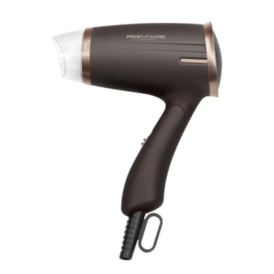 Imagen de ProfiCare HT 3009 Secador de pelo viaje con mango plegable, 2 niveles potencia, 1400 W, color marrón