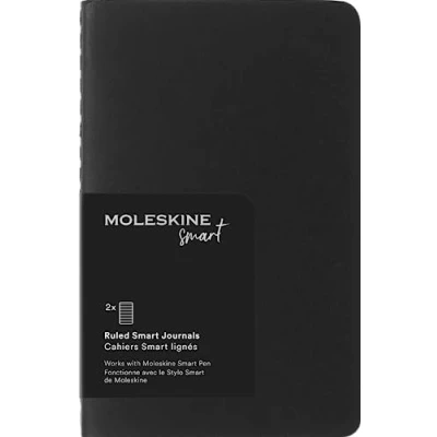 Imagen de Moleskine Smart Cahier Journals, Juego de 2 Cuadernos Digitales con Páginas Rayas, Compatible Pen+, Tapa Dura, Tamaño Bolsillo 9 x 14 cm, Color Negro, 64