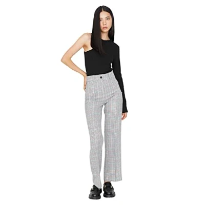 Imagen de Trendyol Pantalones de Pierna Ancha, Gris, 42 para Mujer