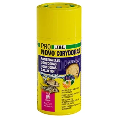 Imagen de JBL PRONOVO CORYDORAS Tab, Alimento básico para callichtiidos de 1 20 cm, Tabletas alimenticias Peces, Talla M, 100 ml