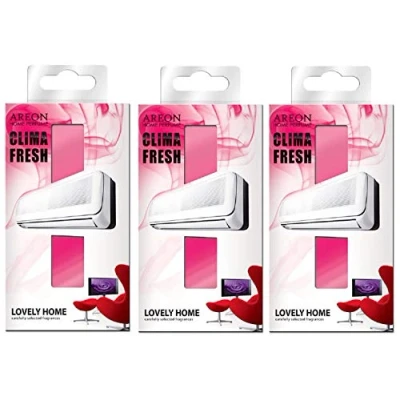 Imagen de Areon Clima Fresh Ambientador Hermosa Casa Aire Acondicionado Rojo Original Hogar Salón Oficina Tienda Olor ( Lovely Home Pack de 3 )