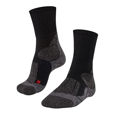 Imagen de FALKE TK1 Adventure M SO lana hilo funcional anti ampollas gruesa 1 par, Calcetines para senderismo Hombre, Negro (Black Mix 3010), 39 41