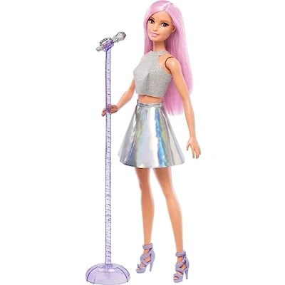 Imagen de Barbie Quiero Ser Cantante, muñeca con accesorios (Mattel FXN98), Multicolor