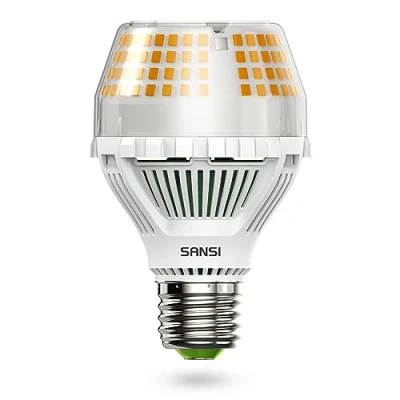 Imagen de SANSI Bombilla LED E27 25W Luz Cálido 3000K, Equivalente a Halógena 250W, Ángulo 270, 4000 Lúmenes, No Regulable, Bajo Consumo para Iluminación Doméstica y Comercial 1 Unidade