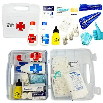 Imagen de DEPALMERA Pharma✮ Botiquin Primeros Auxilios Emergencia Maletin Completo Homologado Indicado para Autocares, Ambulancias, Protección civil, Policia, Viaje, Coche, Casa, Acampada, Autocaravana.