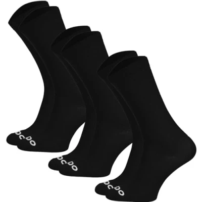 Imagen de TODO calcetines de ciclismo para hombre y mujer, transpirables carretera, con diseño hombre, también ideales como correr., 3 x negro, 43 46