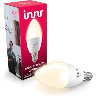 Imagen de innr Bombilla Inteligente E14 Vela, Luz Blanca Cálida, LED, Compatible con Hue*, Alexa, Amazon Echo (4ª gen), LED Zigbee, Regulable, 470 lúmenes 1 Pack