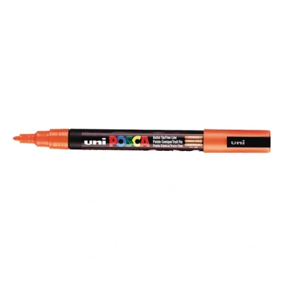 Imagen de uni ball 186511 Marcador POSCA con punta redonda fina, naranja
