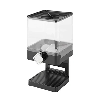 Imagen de Honey Can Do KCH 06127 Indispensable Dispensador Compacto, Acero Inoxidable, Negro y Cromado