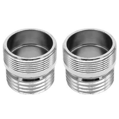 Imagen de Adaptador de grifo, conector aireador, rosca 1/2&quot; metal sólido, grifo cocina para purificador agua, 2 unidades, plateado