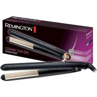 Imagen de Remington Plancha de Pelo Ceramic Slim, Placas Flotantes Extralargas, Cerámica Anti estática, Turmalina, Capa Protectora Teflón, Protección y Brillo, 2 Temperaturas hasta 220C, S1510
