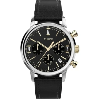 Imagen de Timex Reloj Cronógrafo para Hombre de Cuarzo con Correa en Cuero TW2W51500