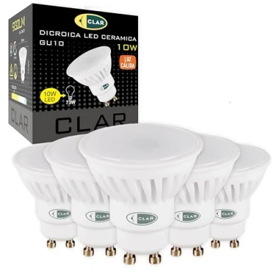Imagen de CLAR GU10 3000K, LED, Bombilla LED GU10, Ojos de Buey Bombillas Ojo Halogena (10W Pack 10)