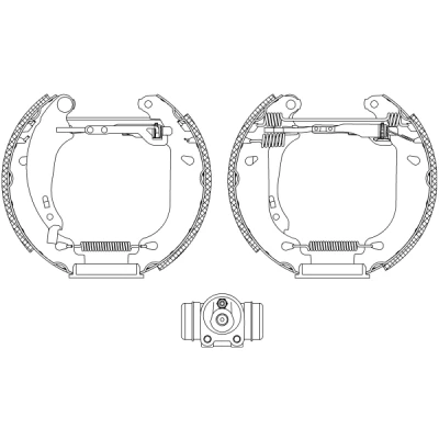 Imagen de TEXTAR Shoe Kit Pro 84053800 frenos, disco de tambor con cilindro freno rueda, accionador PEUGEOT: 206 Hatchback