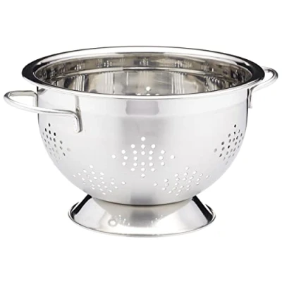 Imagen de KitchenCraft MasterClass Colador de Acero Inoxidable con Asas Laterales, 27 cm Plateado