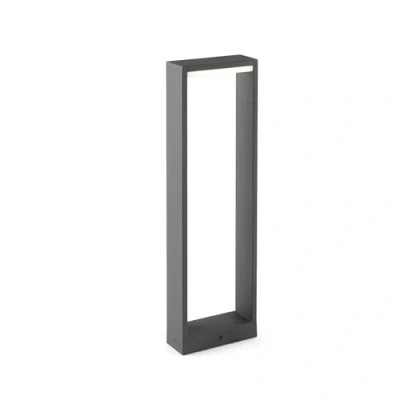 Imagen de FARO BARCELONA 74451 ALP Baliza (Bombilla incluida) LED, 8W, Cuerpo de Metal y difusor policarbonato Opal, Color Gris