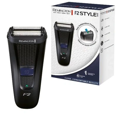 Imagen de Remington Afeitadora de Láminas Style Series F2, Máquina Afeitar Inalámbrica, Recargable, 40 min Autonomía, Dobles, Cortapatillas Extensible, F2002