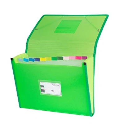 Imagen de Grafoplás 02963020－Carpeta separadora con fuelle, tamaño folio, color verde