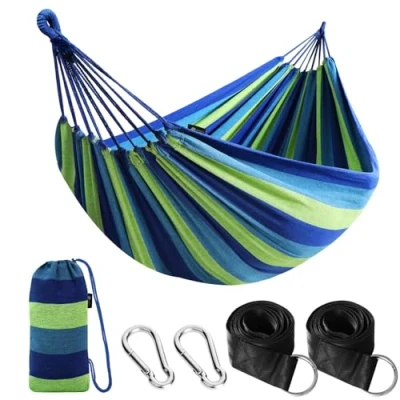 Imagen de Anyoo Hamaca al Aire Libre de Camping portátil Lona, Capacidad 200 kg Ligera con Bolsa Transporte para la Playa y Senderismo