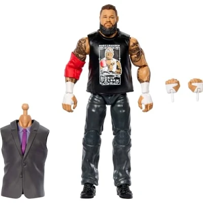 Imagen de Mattel WWE Elite Collection figura de acción y accesorios, Kevin Owens evento en vivo premium con manos intercambiables piezas construcción
