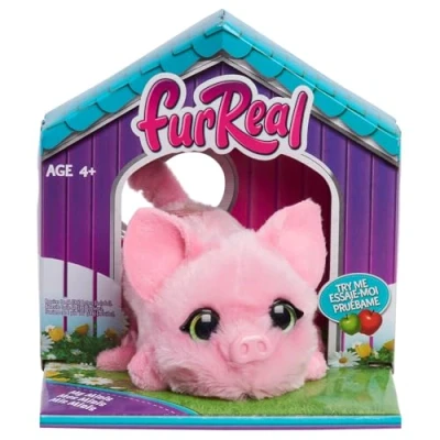 Imagen de Just Play Pequeño Cerdito de Peluche Interactivo My Minis Piglet furReal con Movimiento, Color Rosa, Suave Relleno, Juguetes para niños a Partir 4 años
