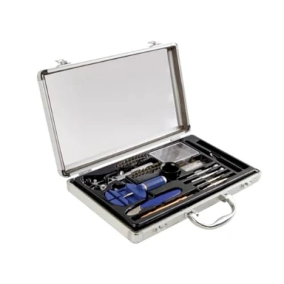Imagen de Velleman Herramienta para relojeros, 13 piezas, en una caja de aluminio con cubierta transparente, color metálico