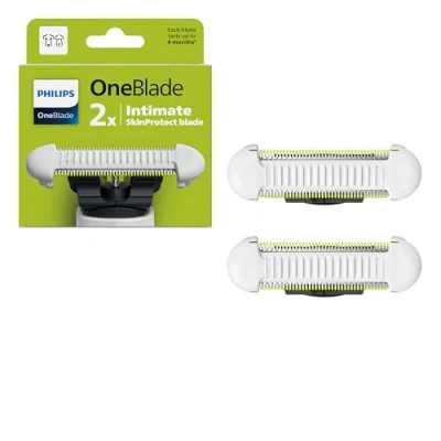 Imagen de PHILIPS OneBlade Intimate, Cuchilla de repuesto originales para Maquinilla depilación y recortadora, Mujer hombre, acero inoxidable duradero, con protección la piel, QP229/50