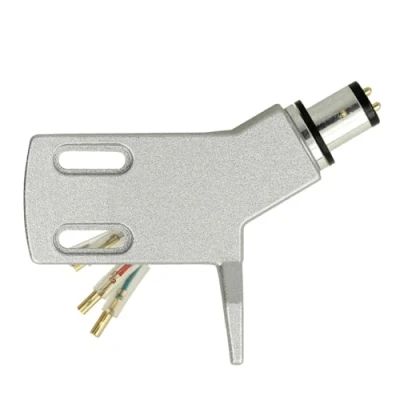 Imagen de THAKKER CHS 13 Cabezal acodado de Aluminio Ligero Plata Conector SME para Tonearms Rectos Incl. Cables Cranked Headshell