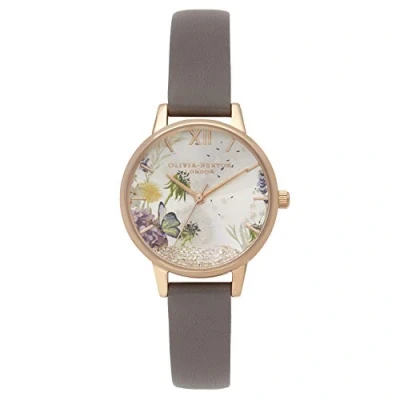 Imagen de Olivia Burton Reloj Analógico de Cuarzo para mujer con Correa en piel Gris OB16SG02