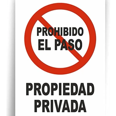 Imagen de FERRETELIX SEÑAL CARTEL PVC PROHIBIDO EL PASO PROPIEDAD PRIVADA 40 CM X 30