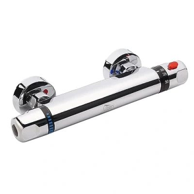 Imagen de Grifos Ducha, Uten Grifo Ducha Termostatico, Termostatos Inteligentes para Bañera y de Latón Puro, Rango Control Temperatura (20 50C), Flujo Agua Seguro Cómodo